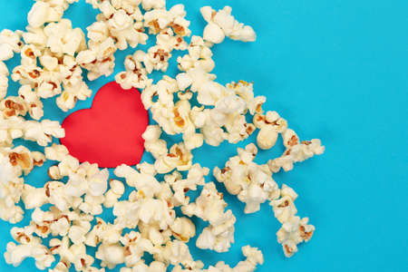 Top view Fresh popcornの写真素材