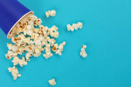 Top view Fresh popcornの写真素材