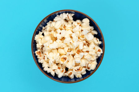 Top view Fresh popcorn