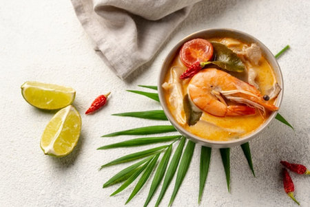 Tom Yum Goong, Thai spicy soup with shrimps