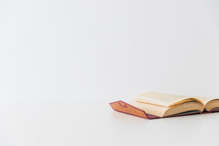 Books isolated on white background with copy space. Education and reading concept.の写真素材