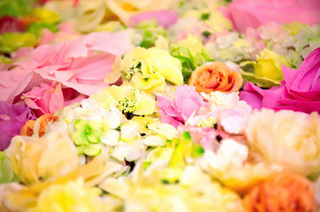 Beautiful flowers background for wedding sceneの写真素材