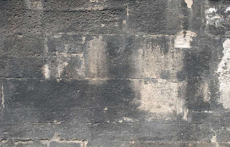 Old brick wall background. Grunge background. Sooty bricksの写真素材