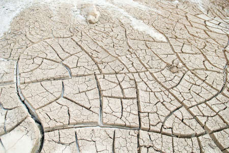 Soil drought cracked into the dry season, textureの写真素材