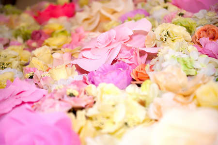 Beautiful flowers background for wedding sceneの写真素材