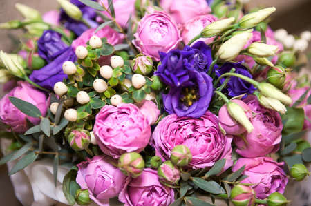 Beautiful flowers background for wedding sceneの写真素材