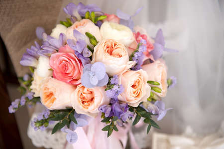 Beautiful flowers background for wedding sceneの写真素材