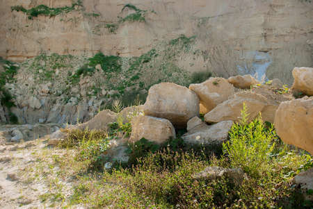Forsaken quarry for the extraction of clayの写真素材