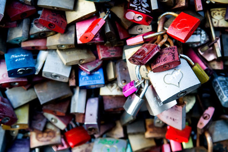Love lock bridge (Hohenzollernbrucke Bridge), Cologne, Germany