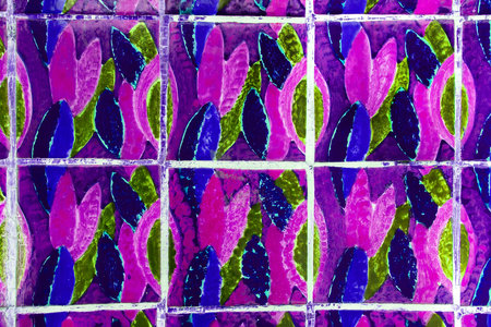 Beautiful colorful oriental pattern design floor tile