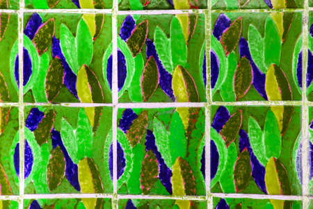 Beautiful colorful oriental pattern design floor tileの写真素材