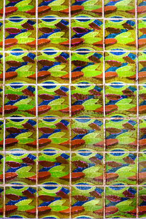 Beautiful colorful oriental pattern design floor tileの写真素材