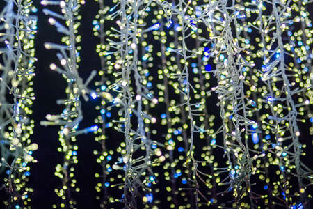 Abstract bokeh background of Christmas lights, low depth of focusの写真素材