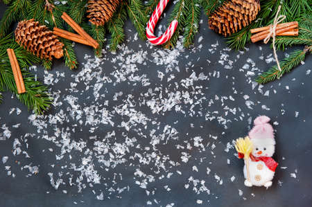 Christmas or New Year decoration on white backgroundの写真素材