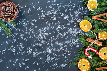 Christmas or New Year decoration on white backgroundの写真素材