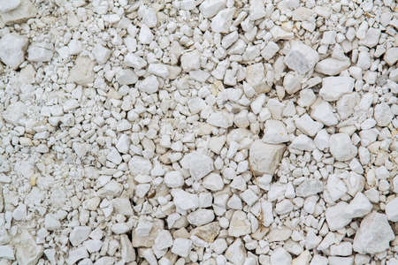 Industrial production of chalk and clay mining. Open pit mine, digging for mineralsの写真素材
