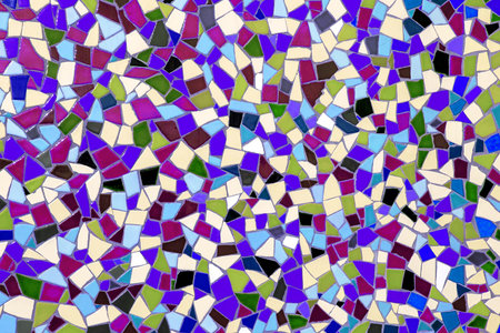 Colorful mosaic tile wall background. Abstract seamless pattern for design.