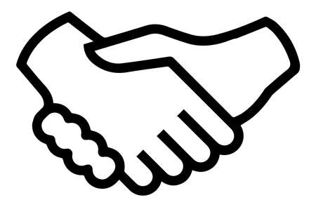 Handshake or contract agreement flat vector iconのイラスト素材