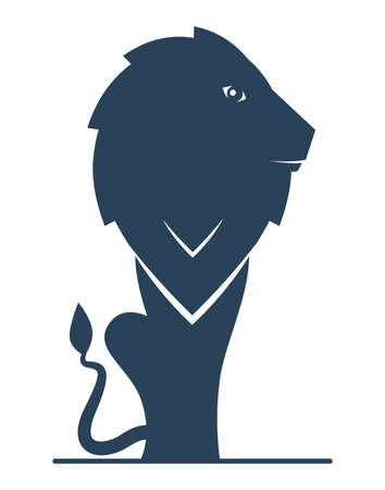 The dark blue zodiac sign Leo depicting Lion.のイラスト素材