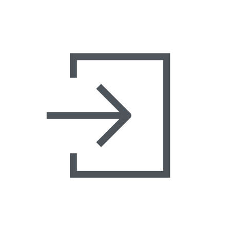 Mobile app enter, sign in, sign out icon. Vector flat design illustrationのイラスト素材