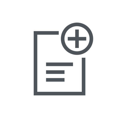 Mobile app new document icon. Vector flat design illustrationのイラスト素材