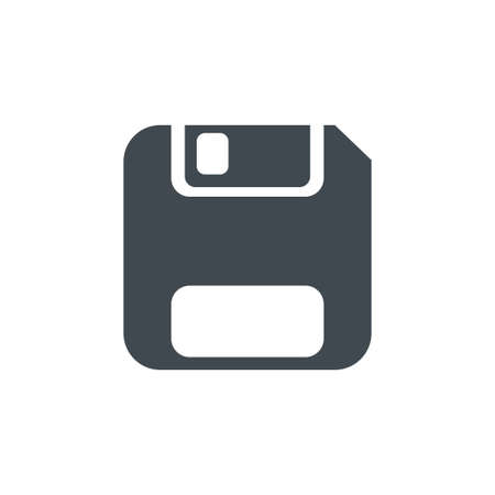 Floppy disk vector flat design icon. Data save symbol.のイラスト素材