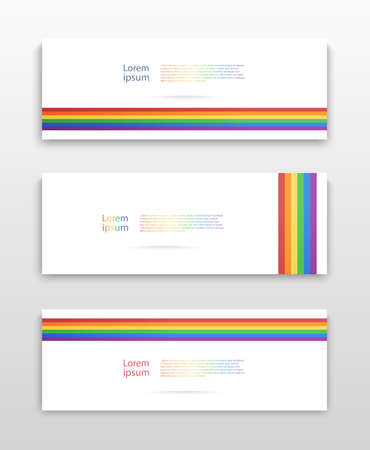 Set of Vector flyer templates. Lgbt rainbow background with copy space for inspirational and encouraging thoughts that you want to share with your audience.のイラスト素材