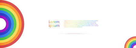 Vector flyer template. Rainbow background with copy space for inspirational and encouraging thoughts that you want to share with your audienceのイラスト素材
