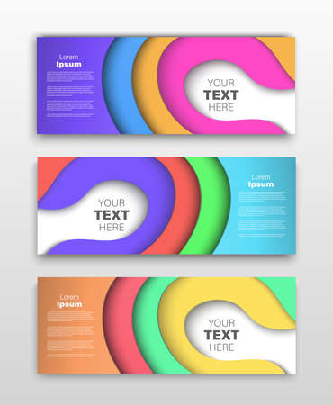 Set of Vector flyer templates. Futuristic background with copy spaceのイラスト素材