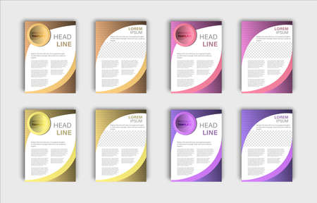 Set of Brochure templates. Design of a cover background with copy space for inspirational and encouraging thoughtsの写真素材