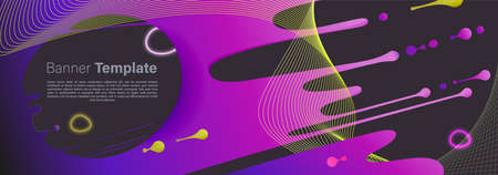 Set of Vector banner flyer templates. Futuristic background with copy space for inspirational and encouraging thoughts that you want to share with your audience.のイラスト素材