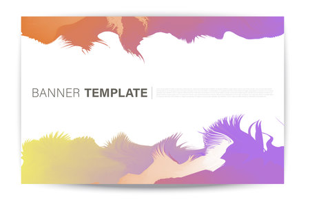 Vector banner template. Futuristic background with copy space for inspirational and encouraging thoughts that you want to share with your audience.のイラスト素材