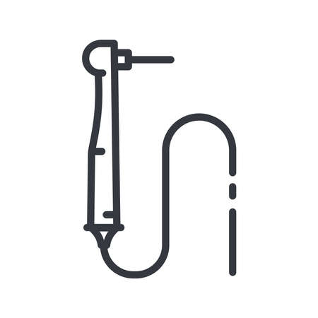 Line icon of a dental care. Tooth symbol isolated on transparent background.のイラスト素材