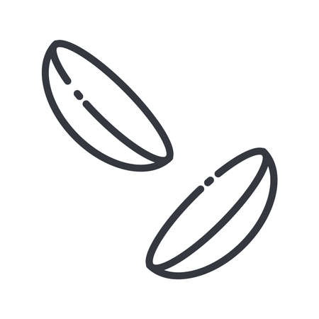 Vector eye care line icon isolated on transparent background.のイラスト素材