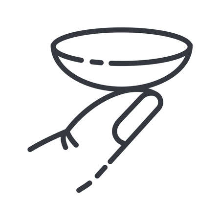 Vector eye care line icon isolated on transparent background.のイラスト素材