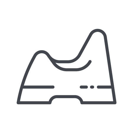 Vector childhood and pregnancy line icon isolated on transparent background. Baby pottyのイラスト素材