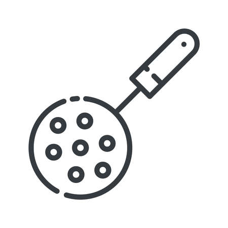Skimmer vector line icon isolated on white transparent background.のイラスト素材