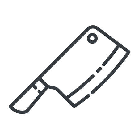 Knife vector line icon isolated on white transparent background.のイラスト素材