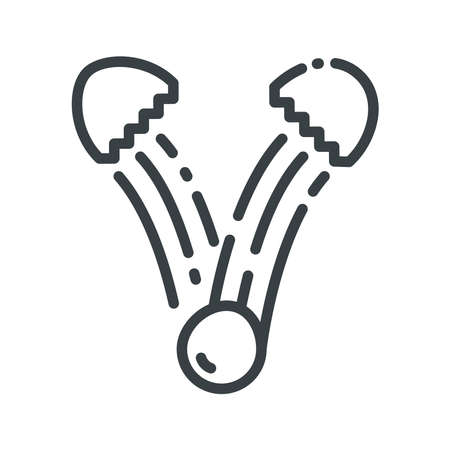 Vector line icon of an egg isolated on transparent background.のイラスト素材
