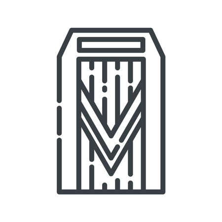 Vector line icon of a slicer isolated on transparent background. Kitchen utensil symbol.のイラスト素材