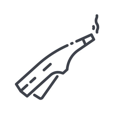 Vector kitchen lighter line icon isolated on transparent background. kitchen appliancesのイラスト素材