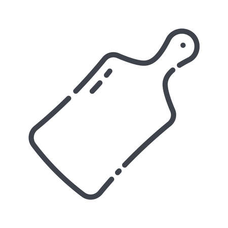 Knife vector line icon isolated on white transparent background. Symbol of kitchen appliance.のイラスト素材