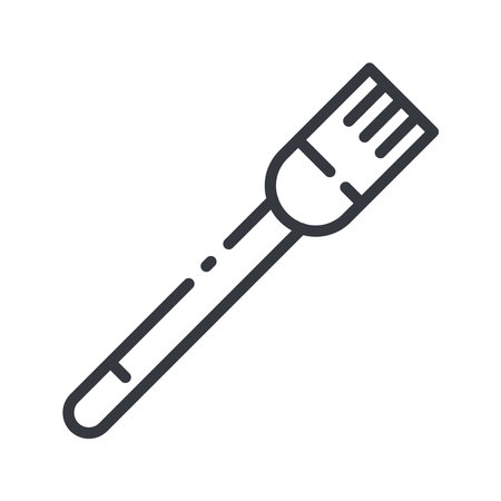 Vector pastry brush line icon isolated on transparent background. Kitchen utensil symbolのイラスト素材