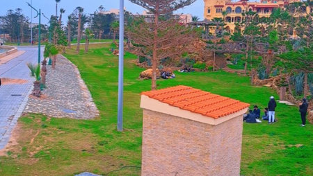 Panoramic view of the city of Jaffa, Israelの写真素材