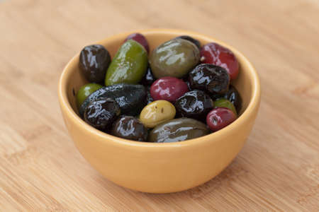 Marinated mixed olivesの写真素材