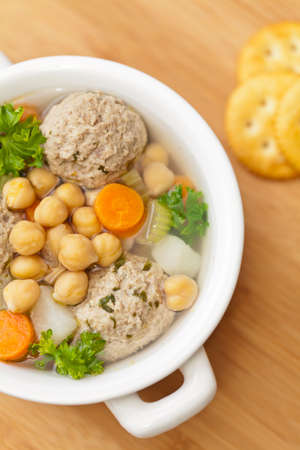 Soup with Meatballsの写真素材