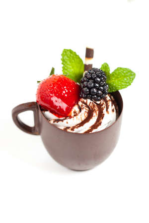 Chocolate coffee cupの写真素材