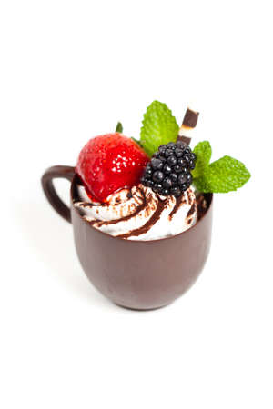 Chocolate coffee cupの写真素材