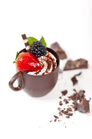 Chocolate coffee cupの写真素材