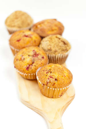 Freshly baked cranberry muffinsの写真素材